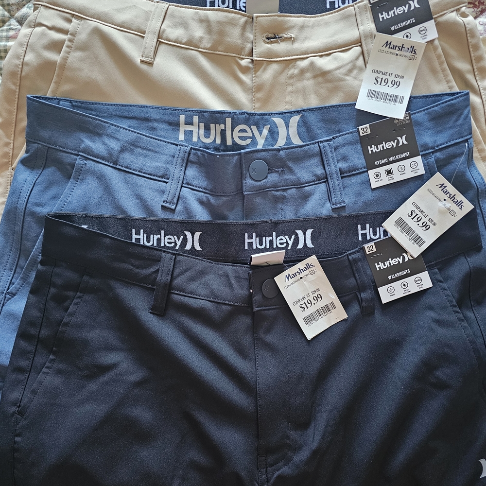 Hurley Men's Chinos - Black, Blue, and Tan